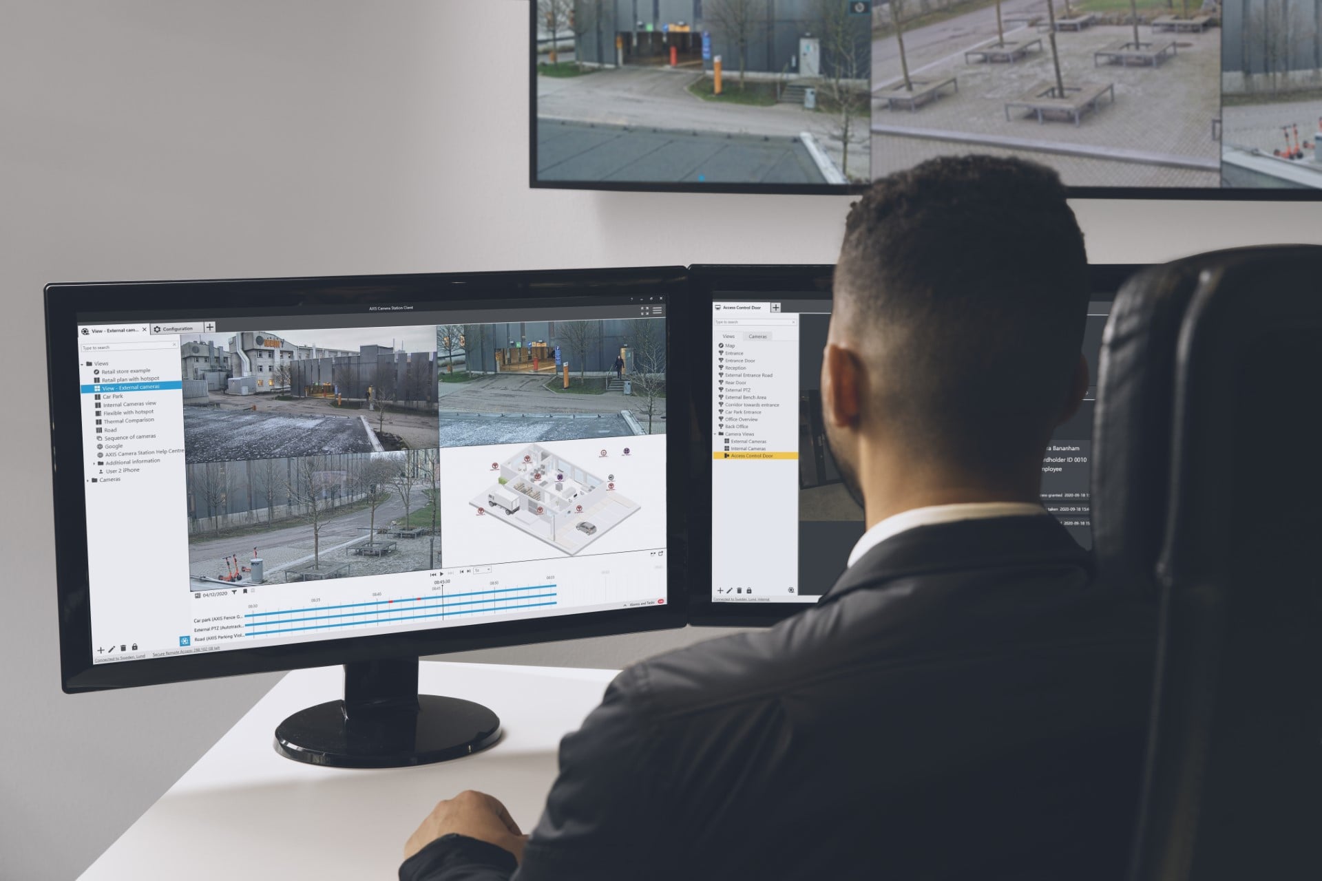 Axis_Partner_Featured_Image Man looking at Axis Communications